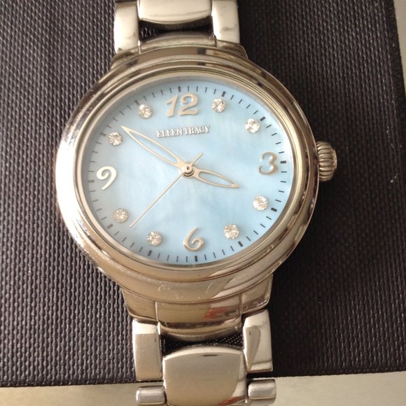 Ellen Tracy mother of pearl watch - Picture 2 of 7